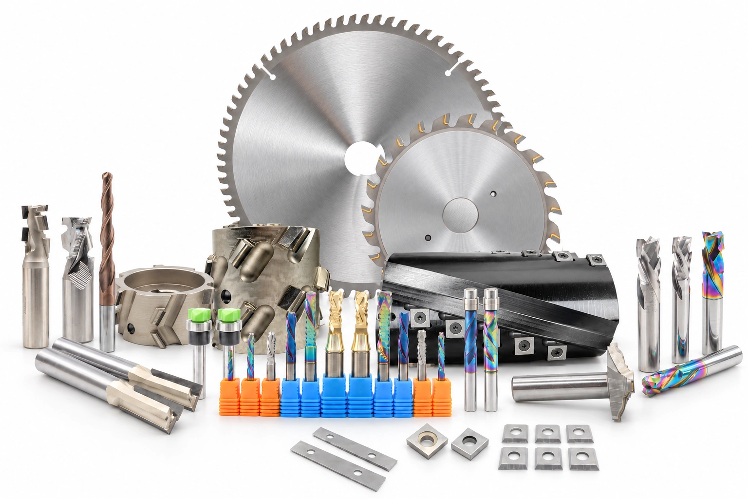 Woodworking cutting tools, circular saw blades, router bits, cutter heads and carbide inserts
