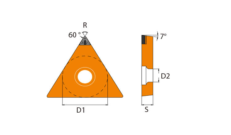 PCD Chip Breaker Inserts PCD Токарные вставки со стружколомом