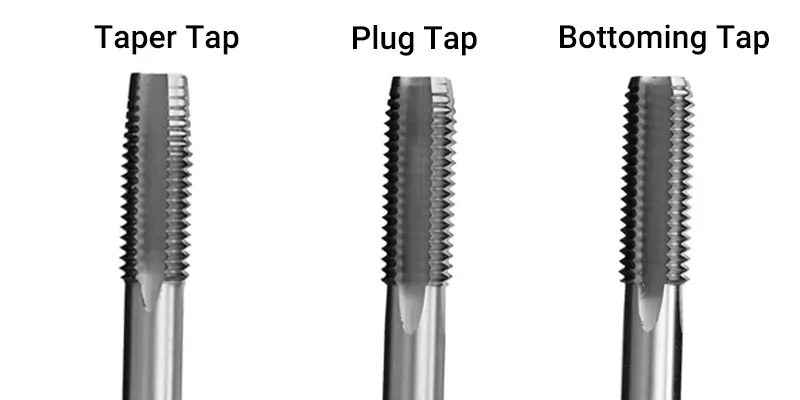 Taper Tap VS Plug Tap VS Bottoming Tap