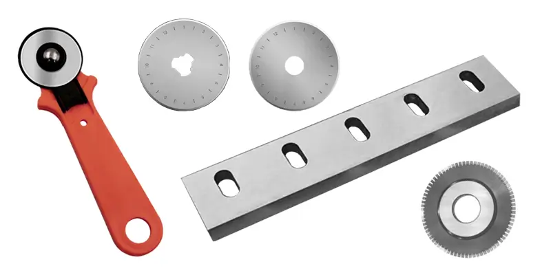 Facas de corte longitudinal para têxteis e nãotecidos