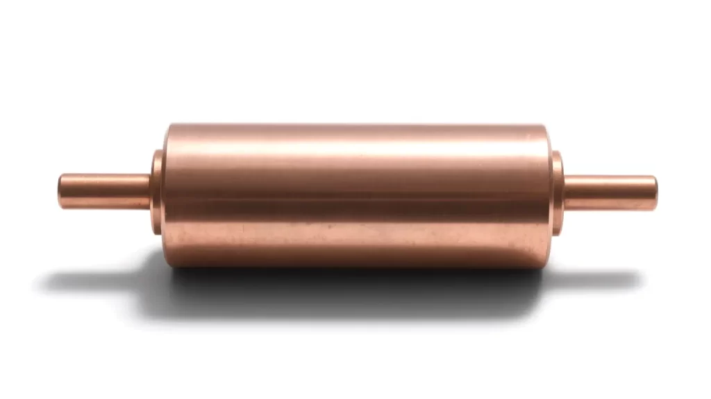 copper shaft processed with PCD inserts