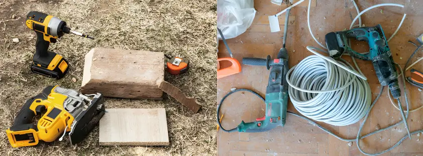 Outdoor Cordless Power Tools and Indoor Corded Power Tools