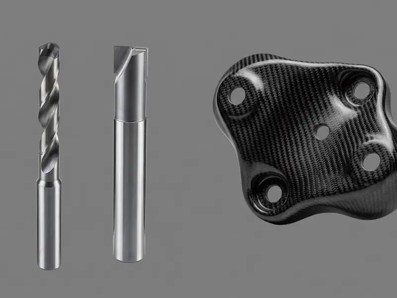 PCD drill bits and PCD end mills for machining cfrp