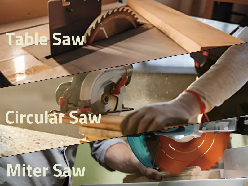 Циркулярная пила против торцовочной пилы против настольной пилы