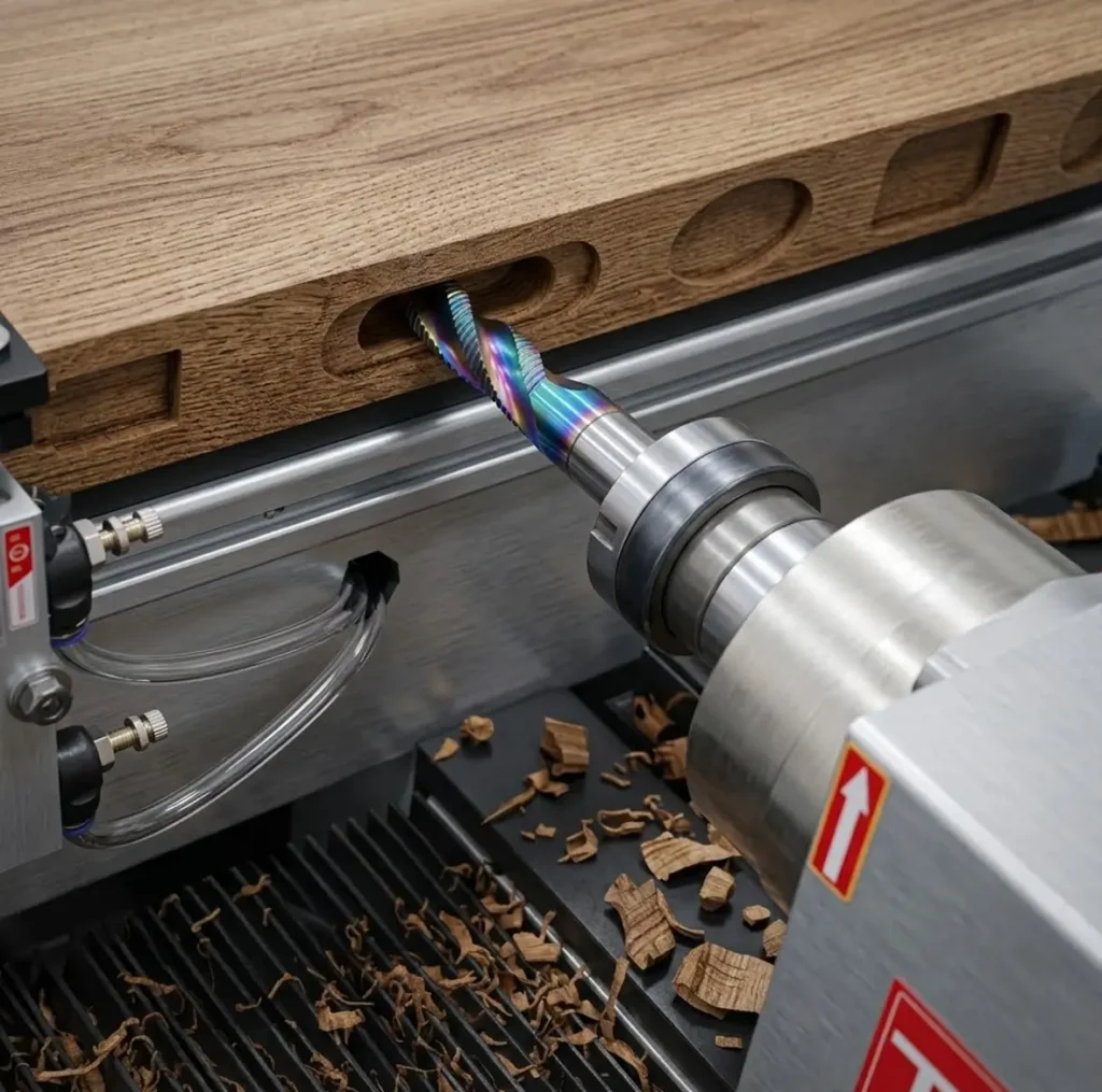 Solid Carbide Chip Breaker Spiral Router Bits | Lock-Case Mortising | Sundi