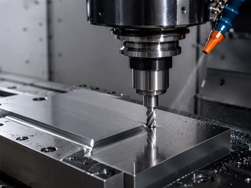 Coolant and air blowing in finfishing milling