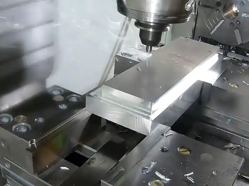 High speed machining aluminum workpiece with a rigid milling setup
