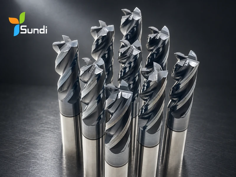 A set of helical cutting tools with different geometries